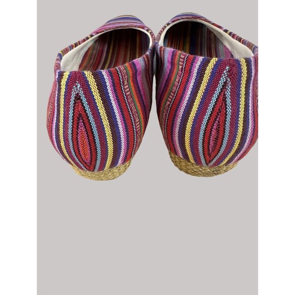 Beacon Women's Striped Multicolor Woven Step In Flats Sz 10N - Picture 9 of 15